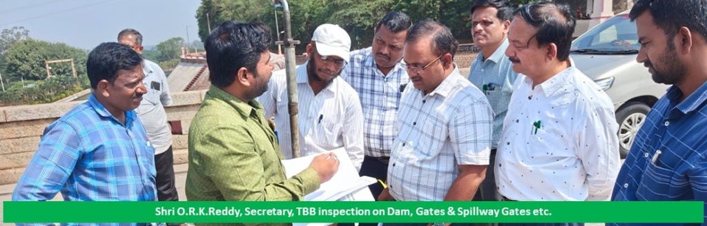 Inspection on DAM, Gates & Spillway Gates Etc by Shri O.R.K.Reddy